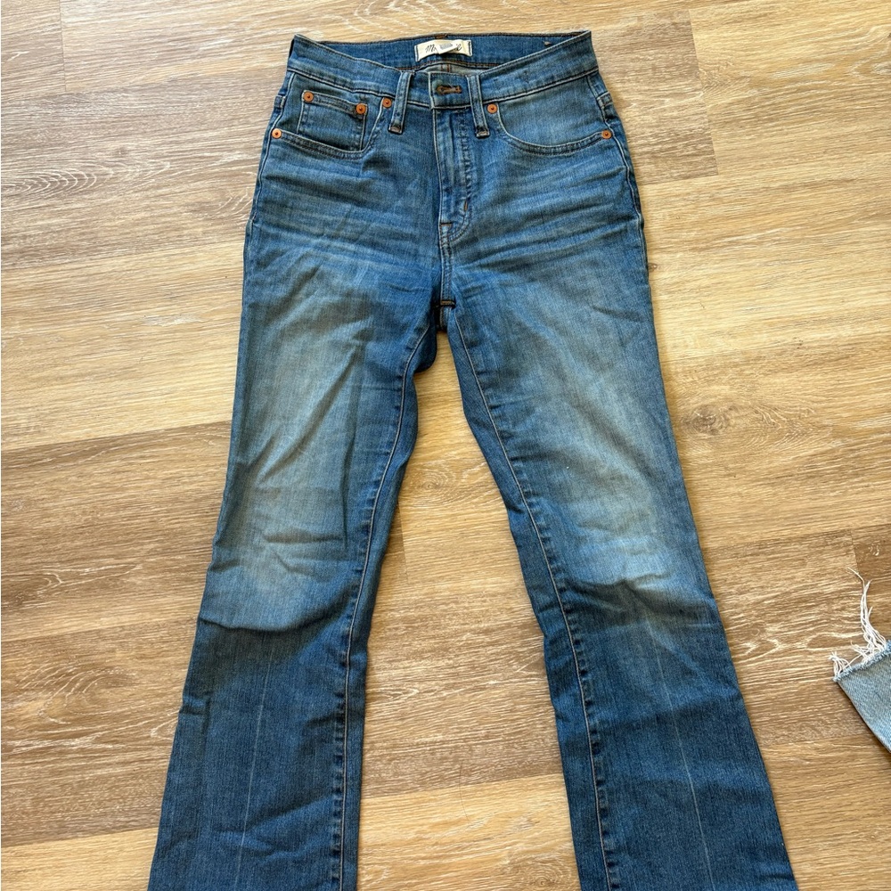 Madewell Blue Flare Wide Leg Jeans